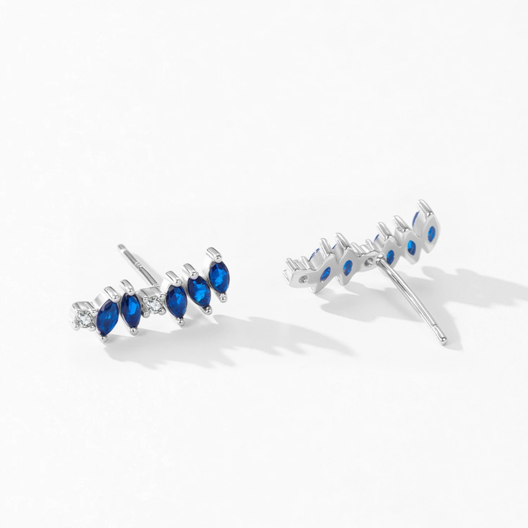 Sapphire Bloom Earrings