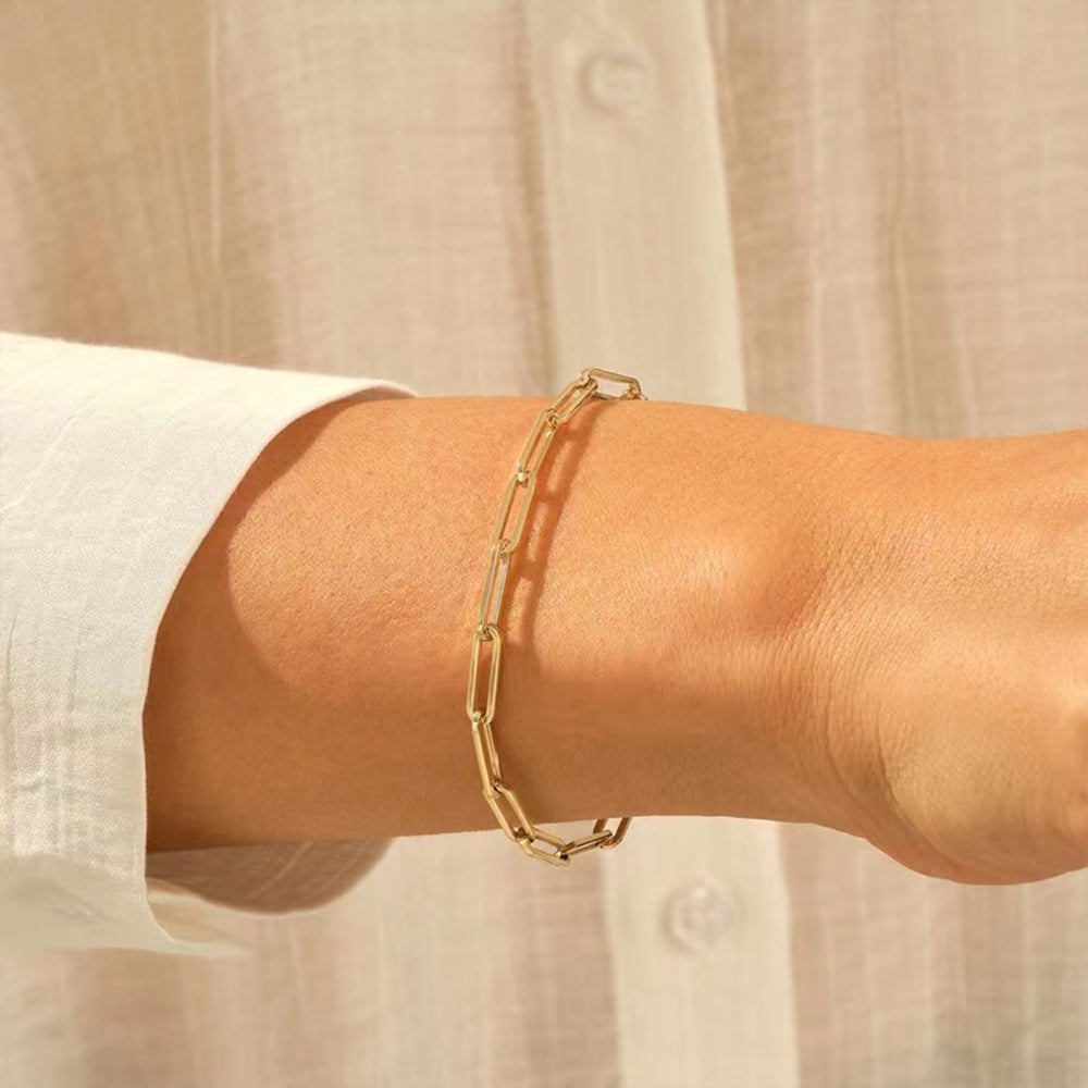 Gold Paperclip Bracelet
