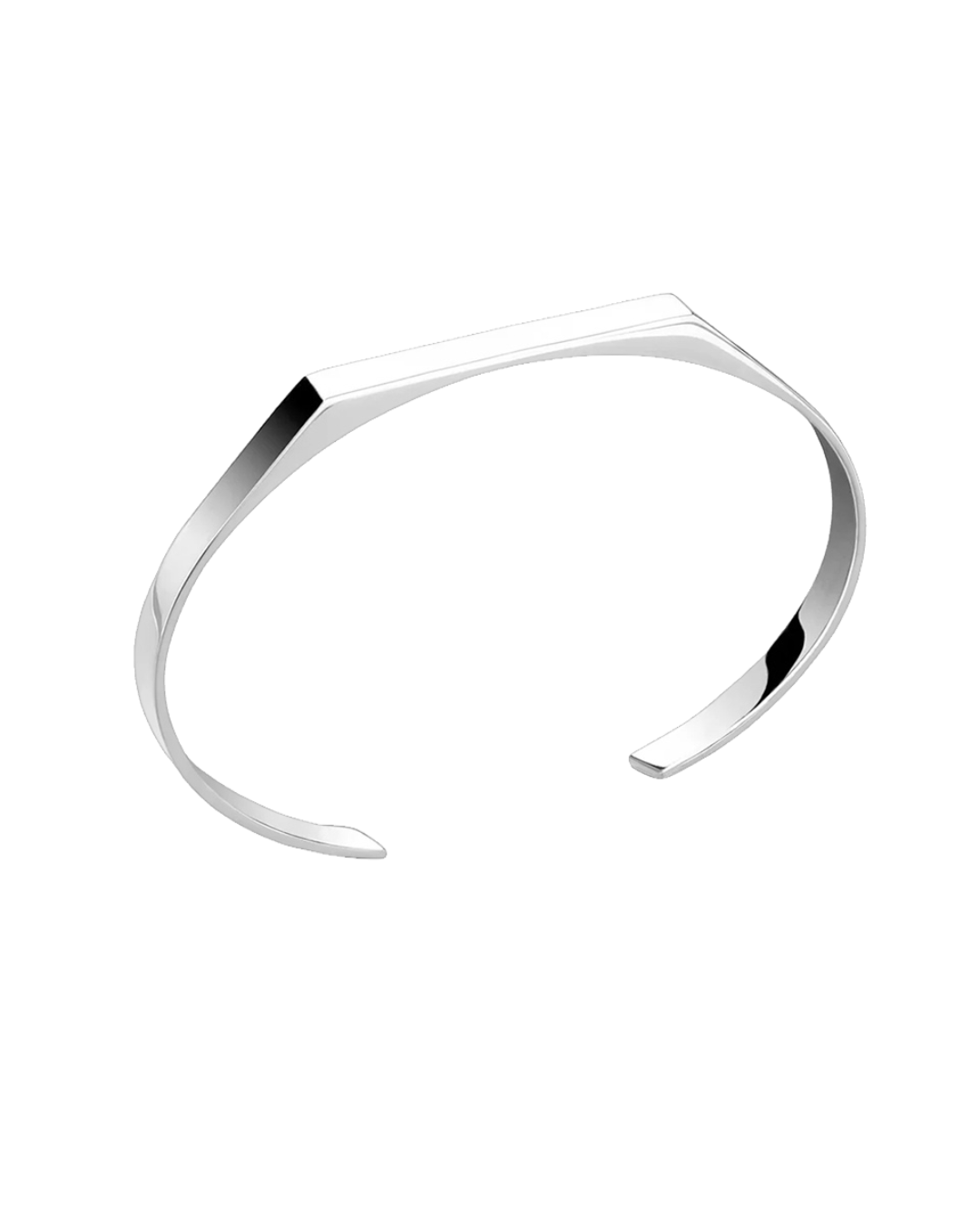 Aurum Bloc Cuff Bracelet (Silver)