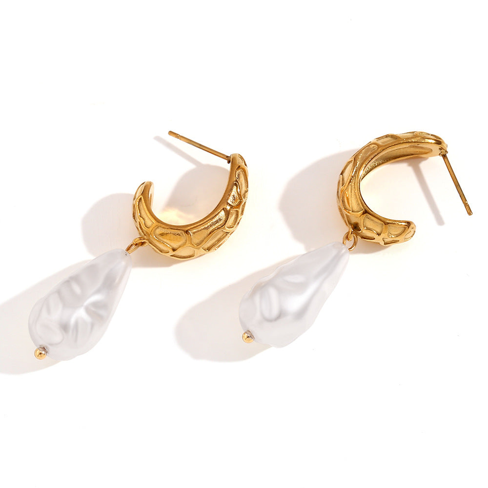 Pearl Hoop Earring