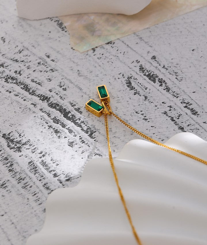 Twin Green Pendant