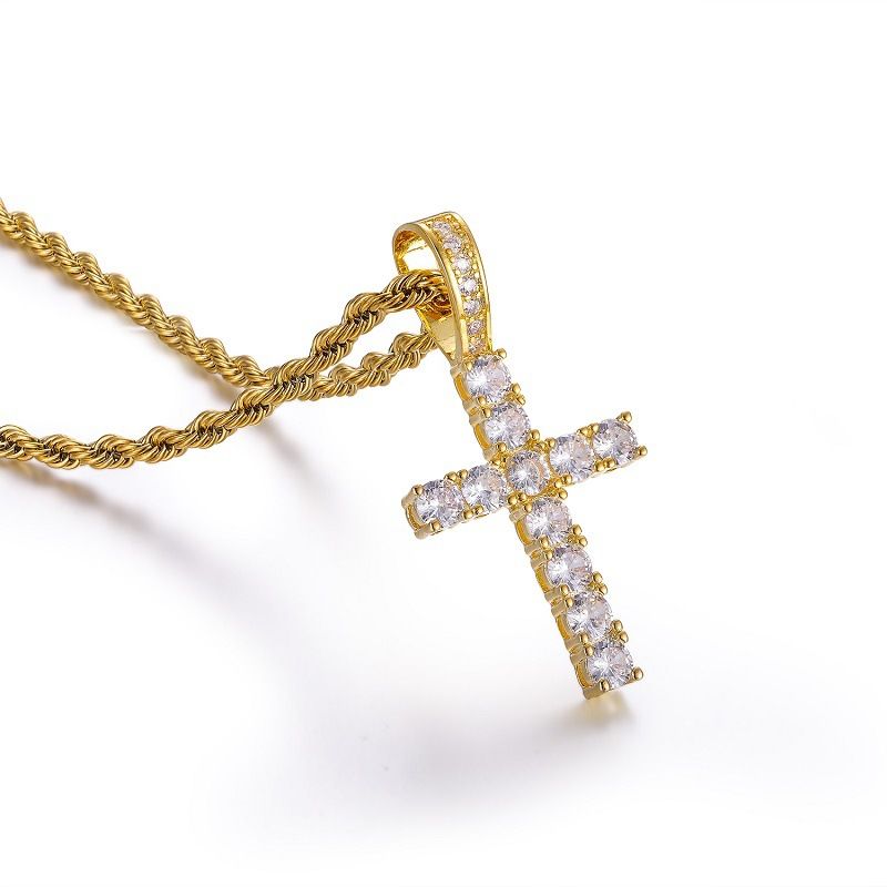 Iced Bold Cross Chain