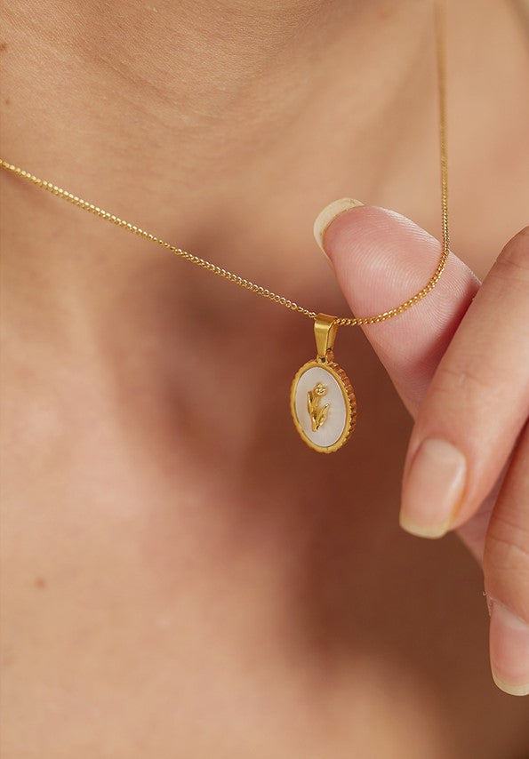 Enamel Flower Chain