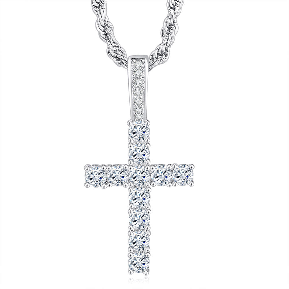 Iced Bold Cross Chain