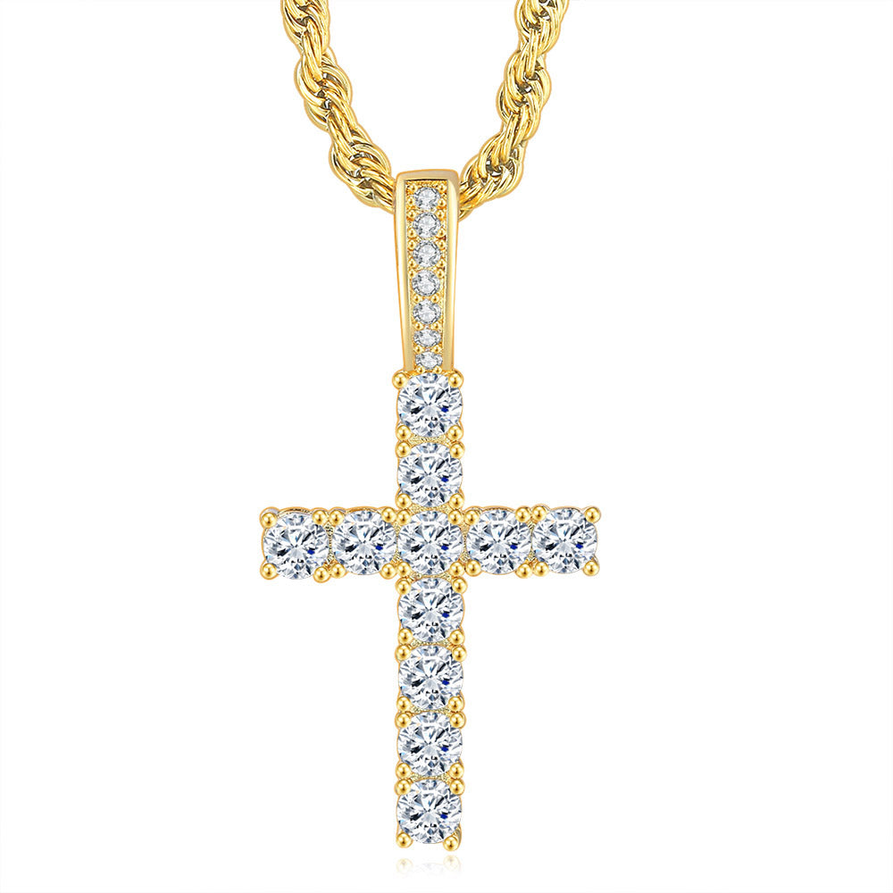 Iced Bold Cross Chain
