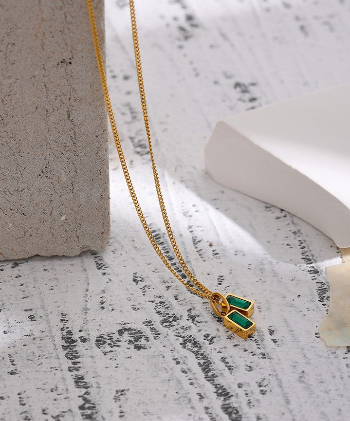 Twin Green Pendant