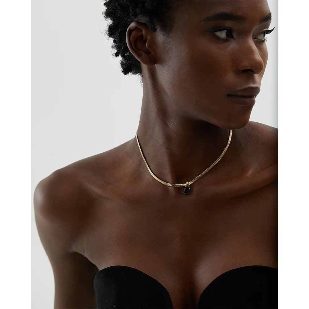 Black Gemstone Necklace