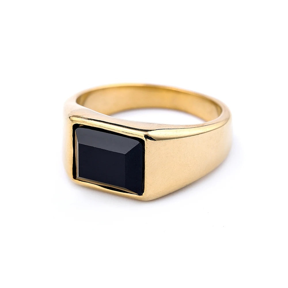 Onyx Gold Ring