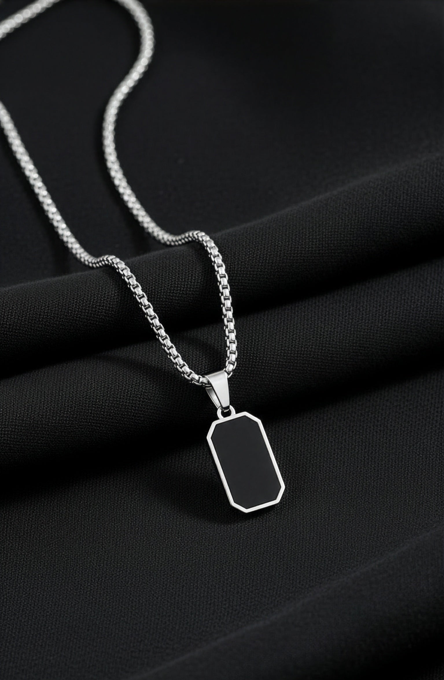 Onyx Silver Chain