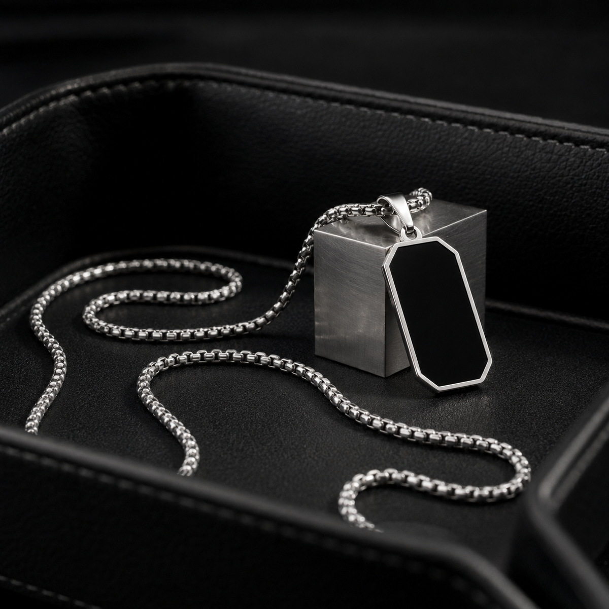 Onyx Silver Chain