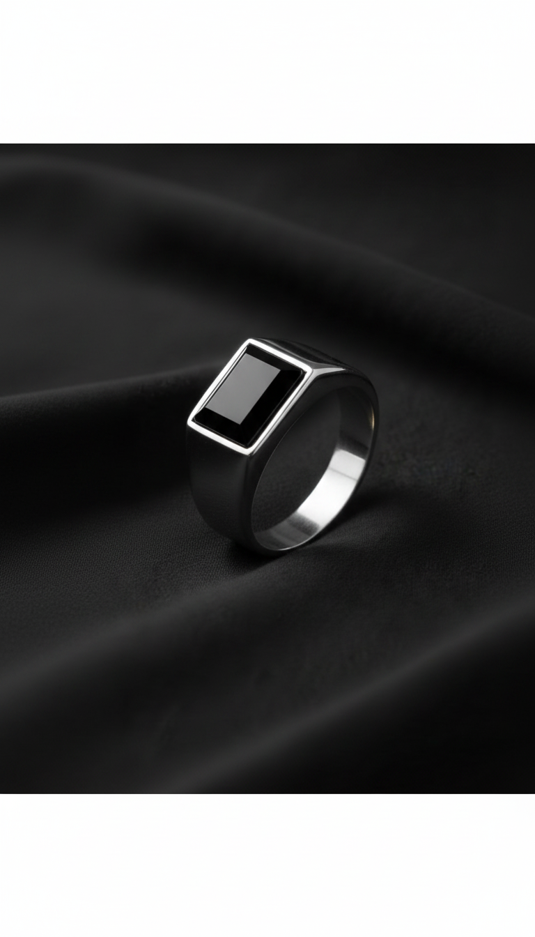 Onyx Silver Ring