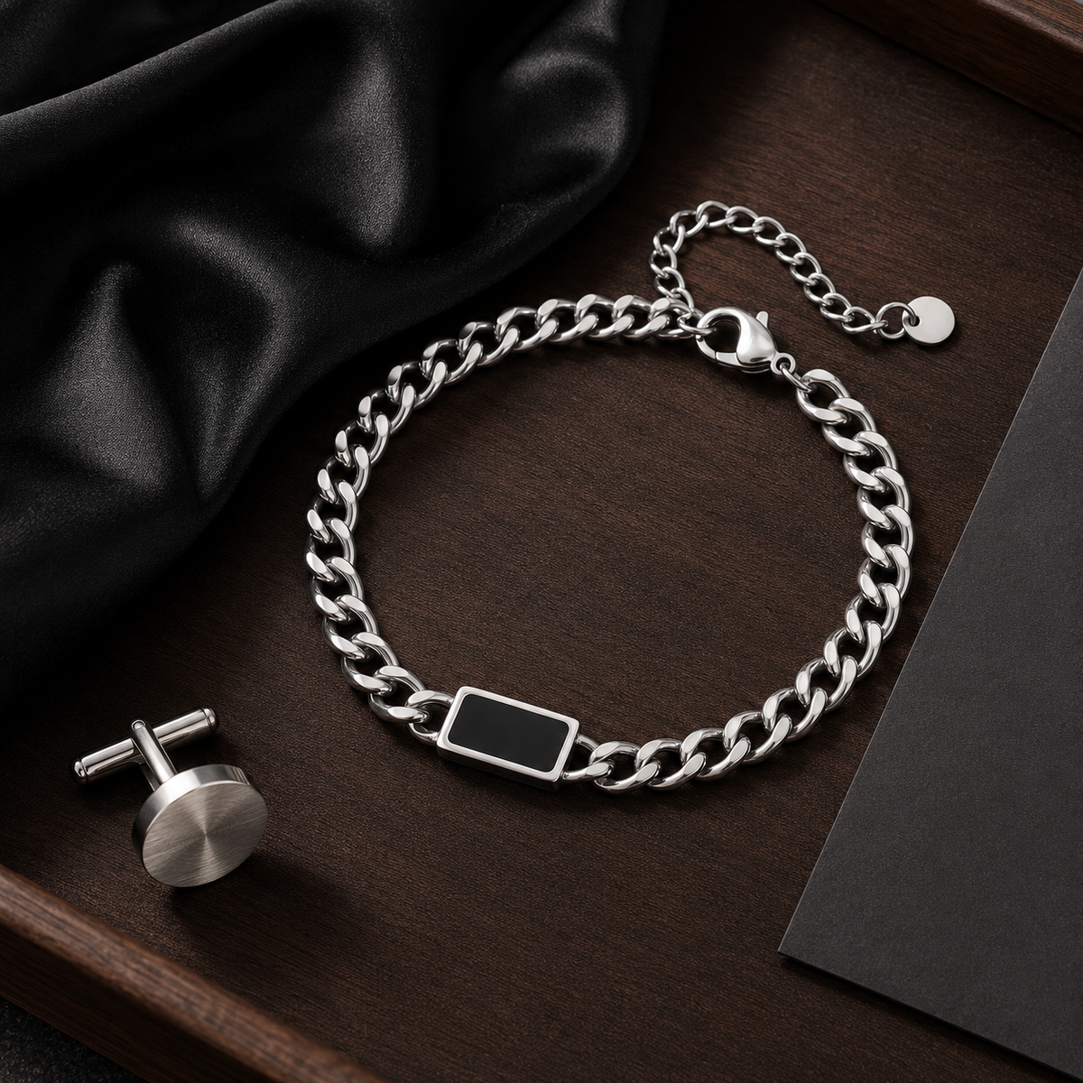 Onyx square bracelet