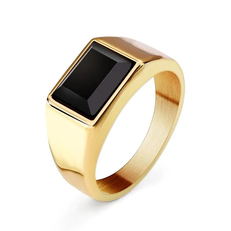 Onyx Gold Ring